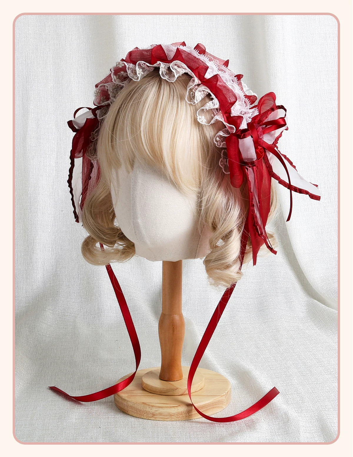 Stardust Rose - Rose Bow Collection - Headwear with red rose motifs