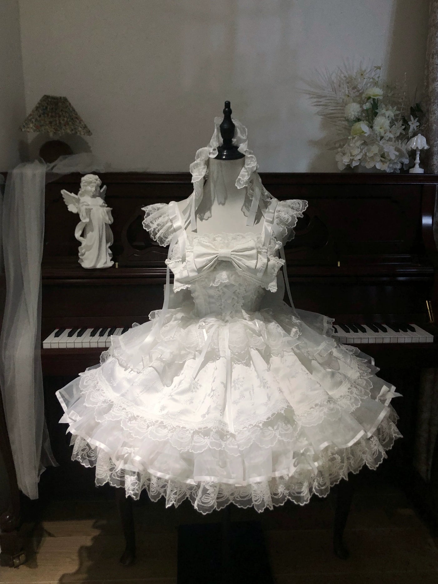 Fleeting Isle - Sweet Lolita Ballet Style Jumper Dress White JSK Only S
