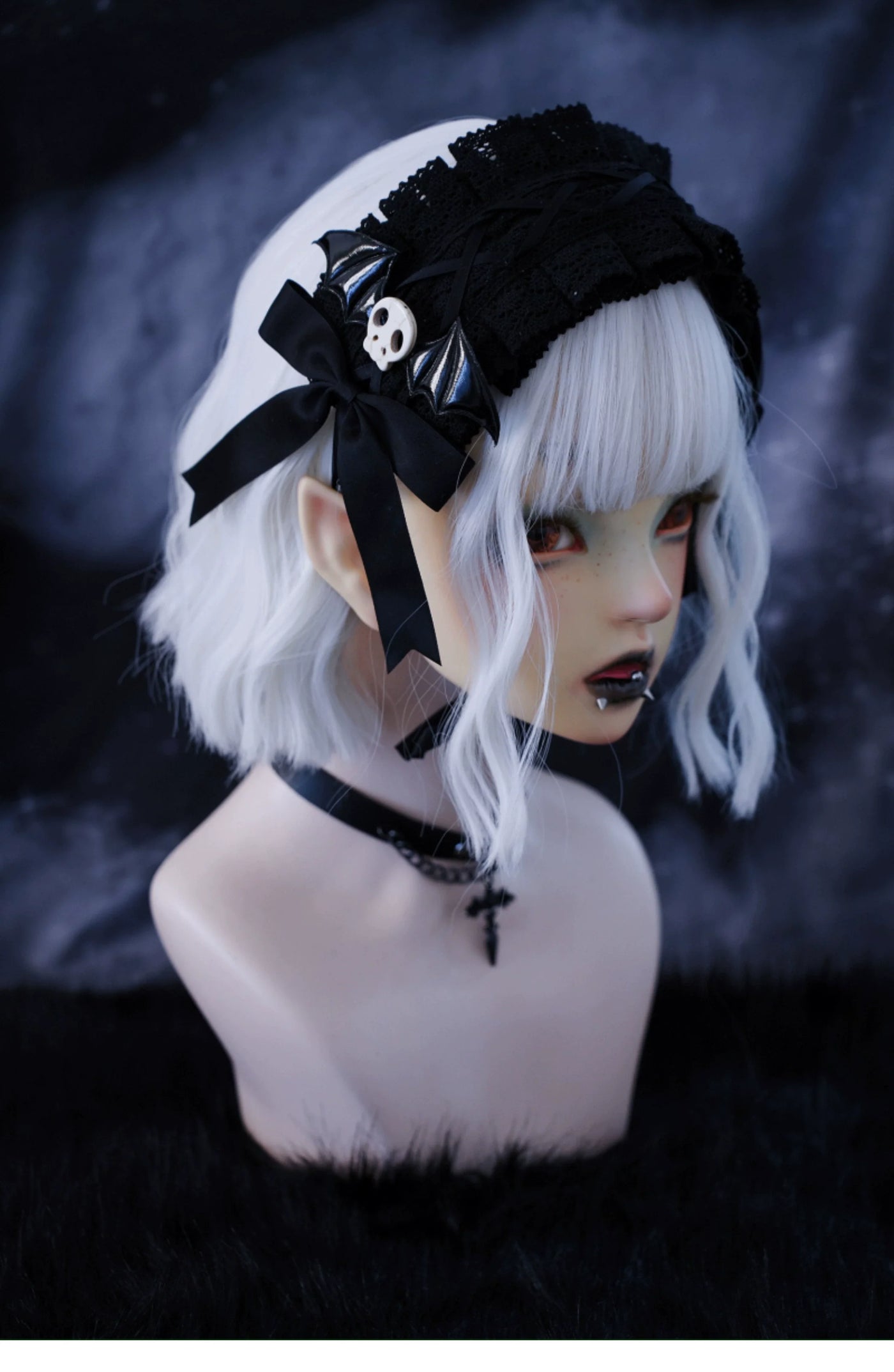 Strange Sugar - Gothic Hair Accessories Set Skulls - Sharks Lolita Clips Headbands Headwear