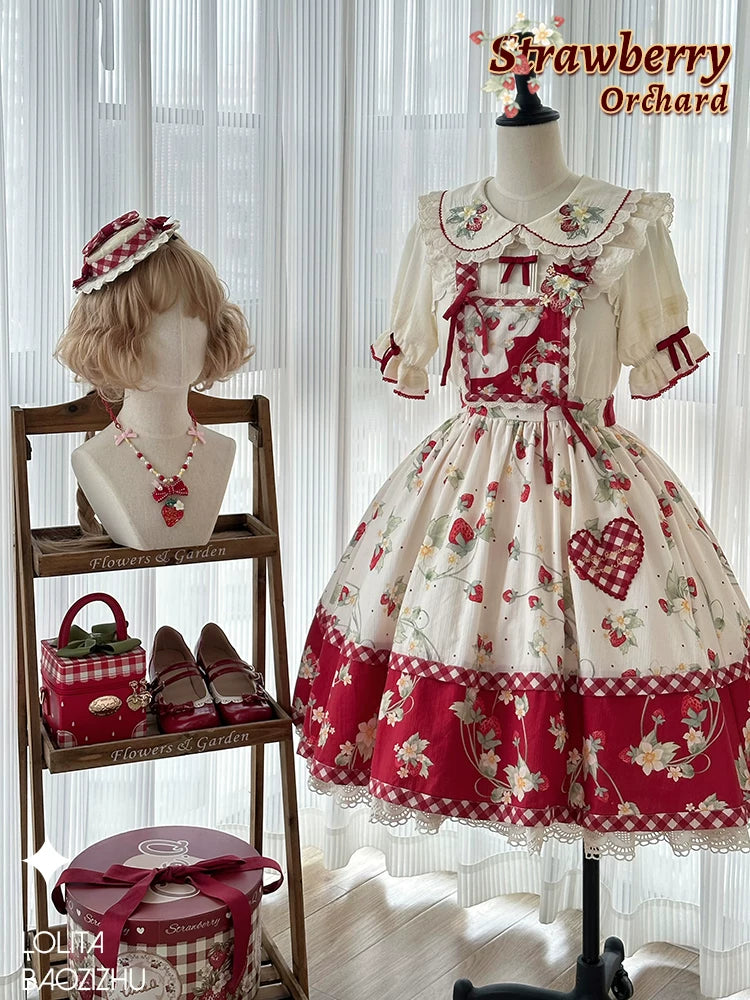 BAOZIZHU Strawberry Orchard embroidered Lolita blouse - view 3