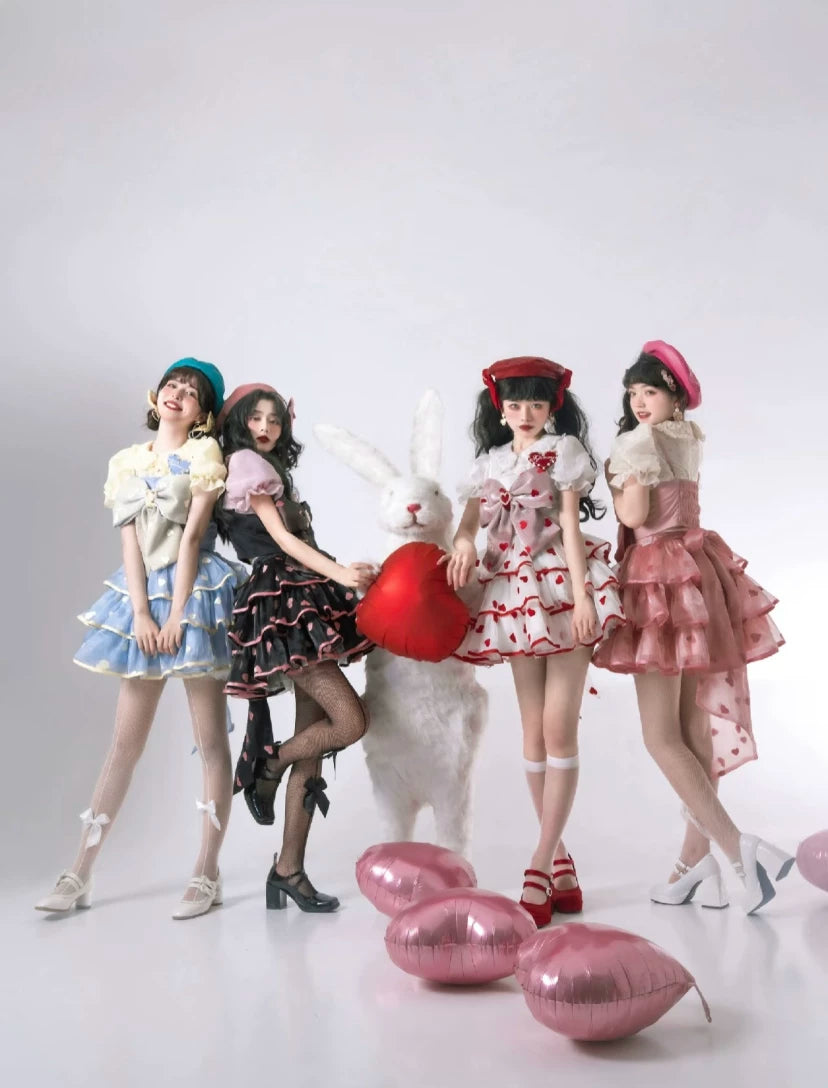 Sweetheart Dream Machine - Sugar Heart - Camisole and SK skirt set with heart motifs