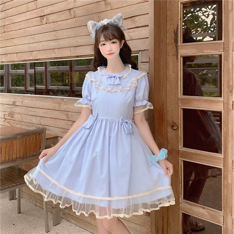 Yueele - Pastel Summer Tulle - Plus-Size Sweet Lolita OP Dress - detail view 6