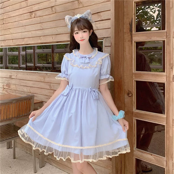 Yueele - Pastel Summer Tulle - Plus-Size Sweet Lolita OP Dress - front view