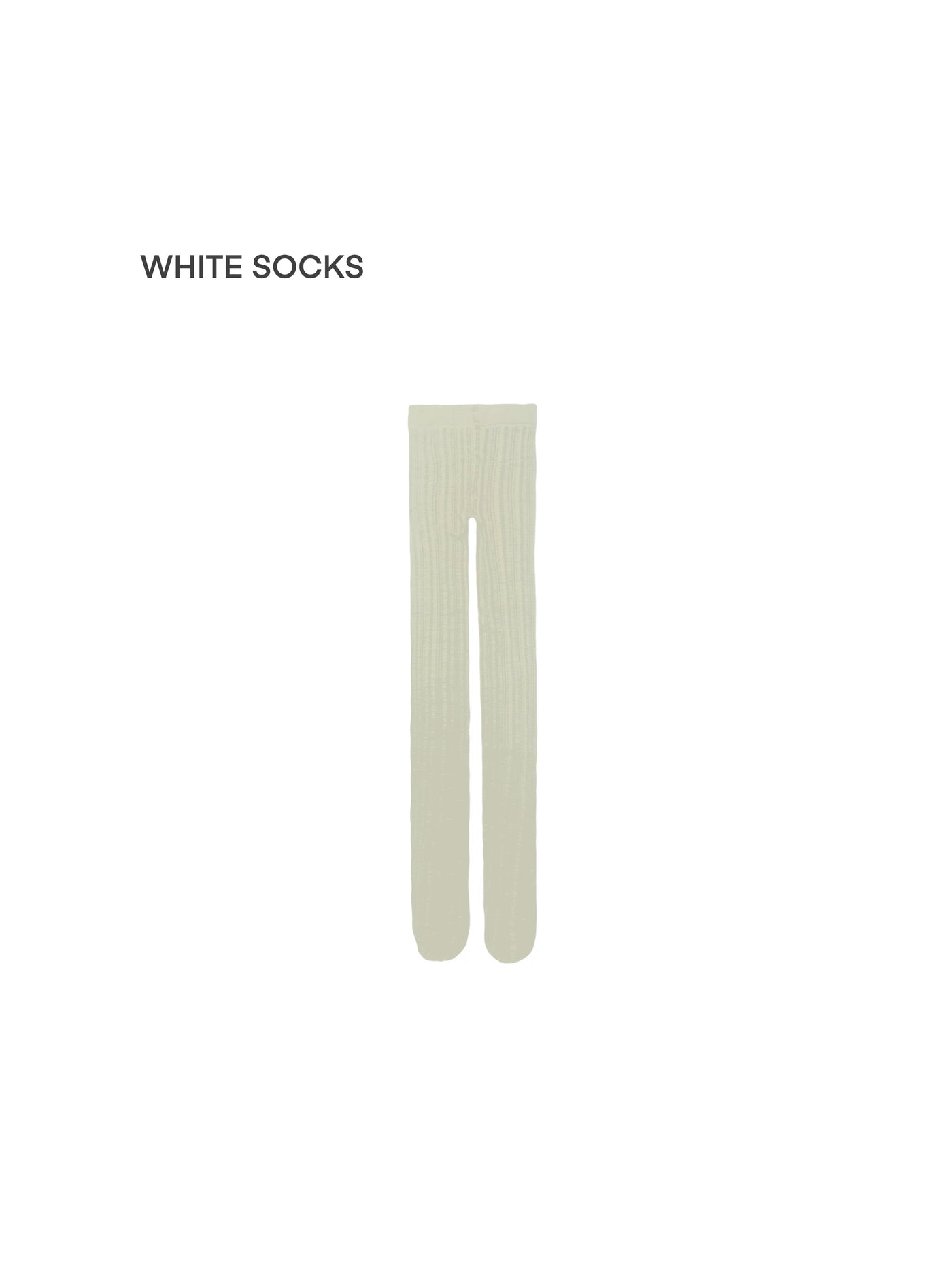 White Socks - Vintage Stripe - Ribbed Patterned Pantyhose