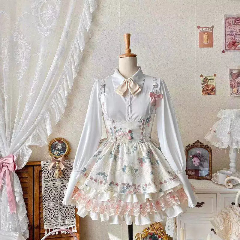 Sweetheart Dream Machine - Princess Inner Blouse - White Blouse with Gathered Sleeves