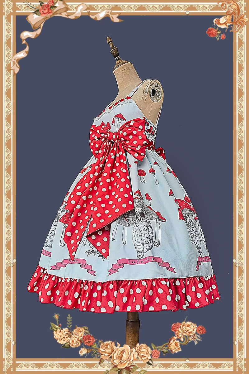 Infanta - Kitty Mushrooms - Printed JSK & Polka-Dot Bows