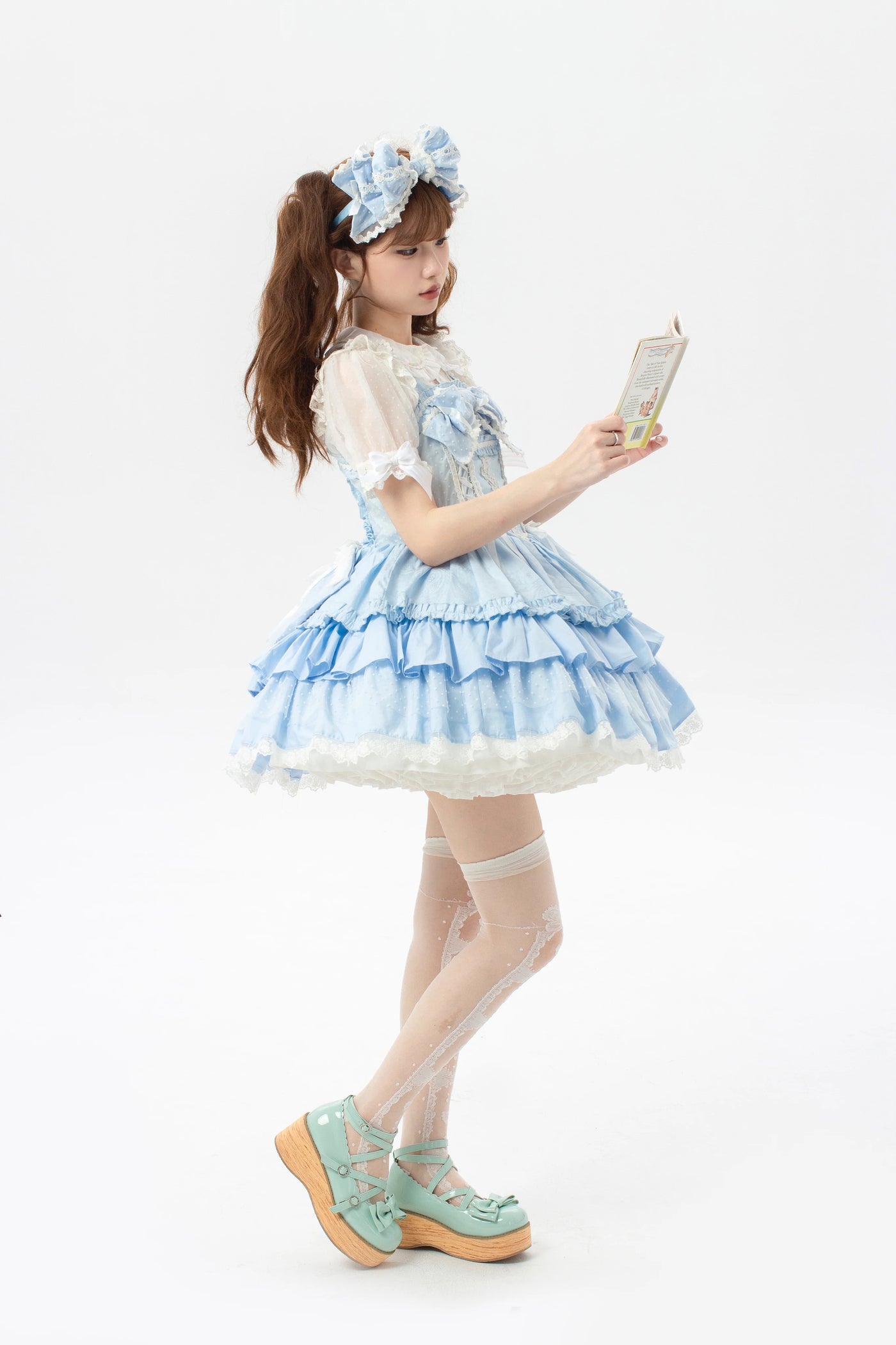 Galette Bunny - Jelly Pop - Short-Sleeve Blouse with lace ruffles