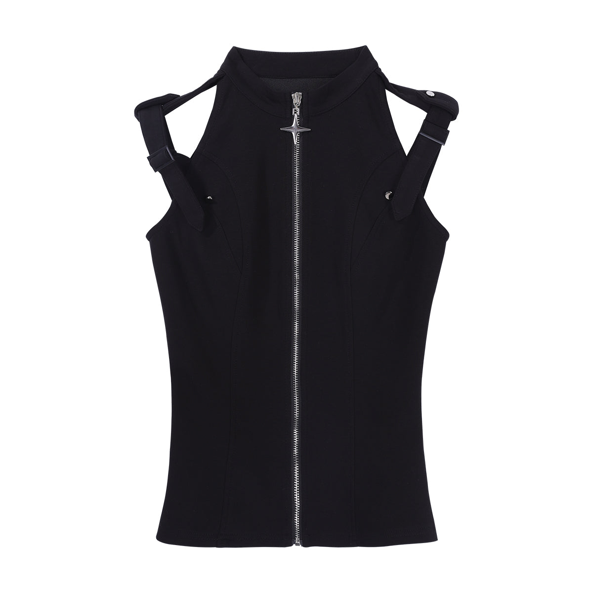 Your Princess - Nightblade - Black Ouji Lolita Apron Pants Suit