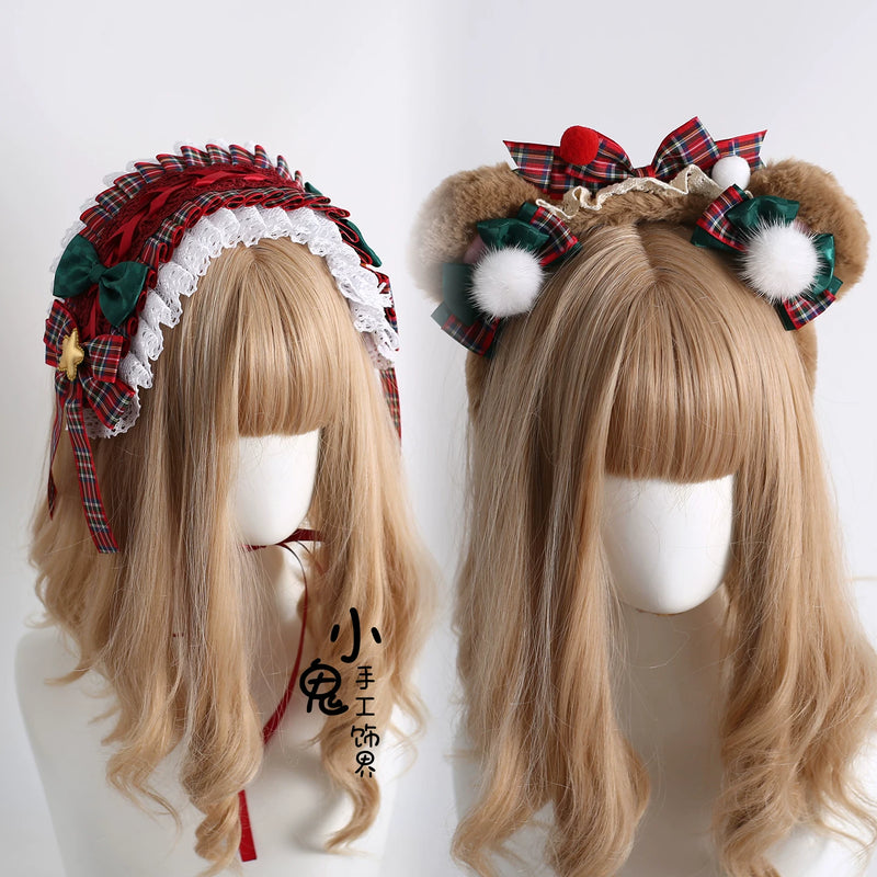 Christmas Bow Lace Lolita Headwear - Assorted Styles — additional product view
