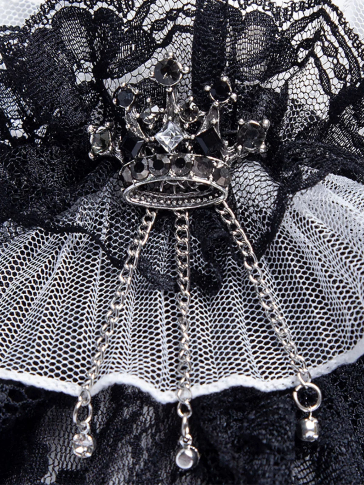 G.L.P - Crown Decoration - Gothic Lolita Lace Cuffs with Crown Details - product detail 10