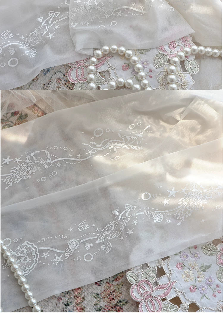 roji roji - Deep Sea Story - Printed Tights with Fine Linework