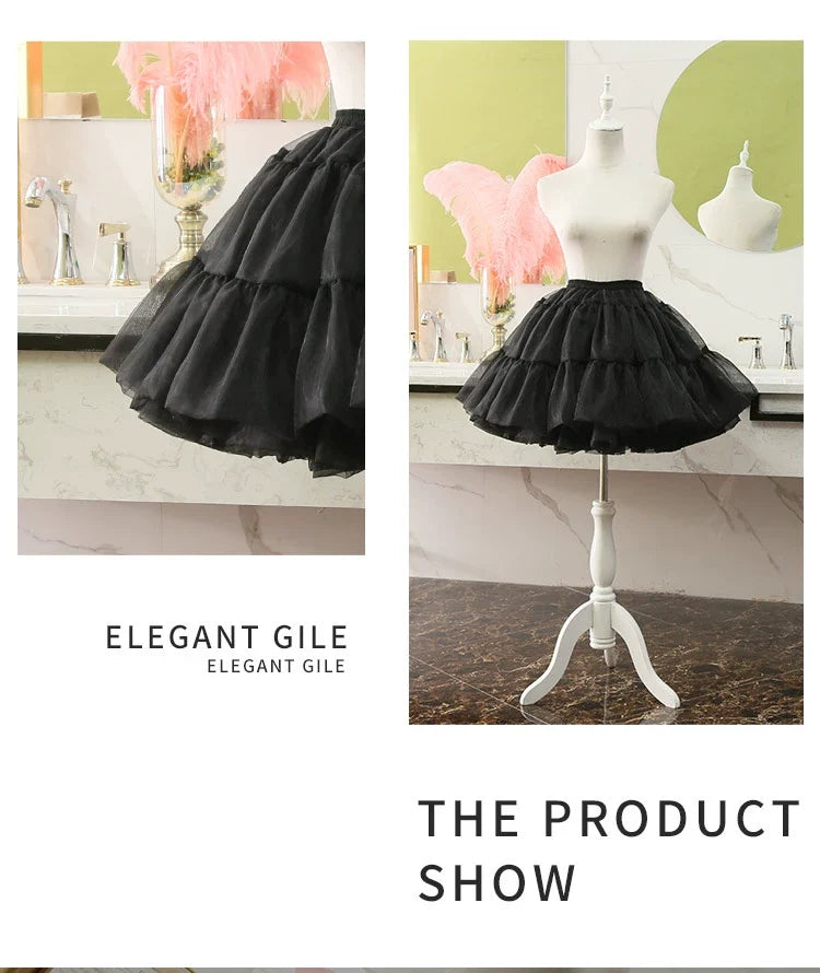Manyiluo - Daily Lolita Yarn - Hoopless Petticoat with Lace-Trimmed Ruffles - product detail 7