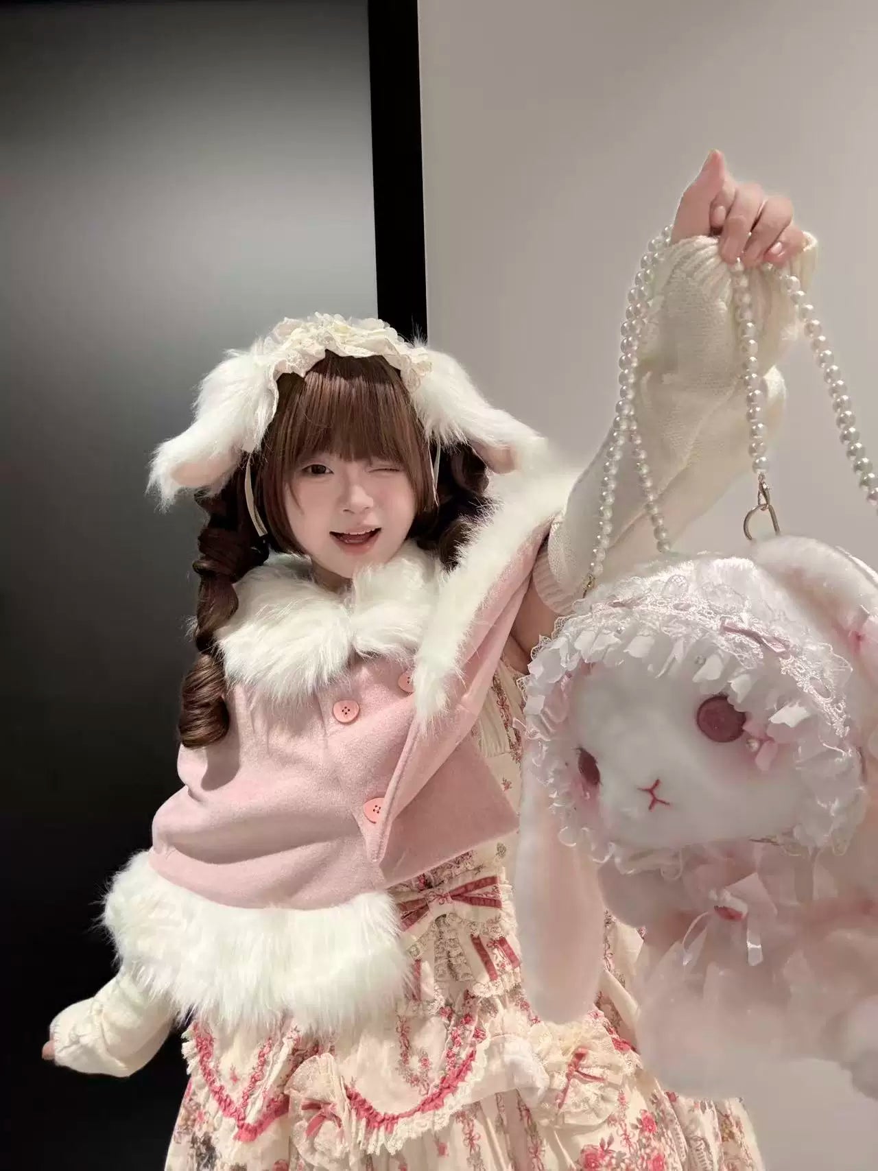 DreamHug Bear - Plush Bunny Lolita Bag - Large plush lop