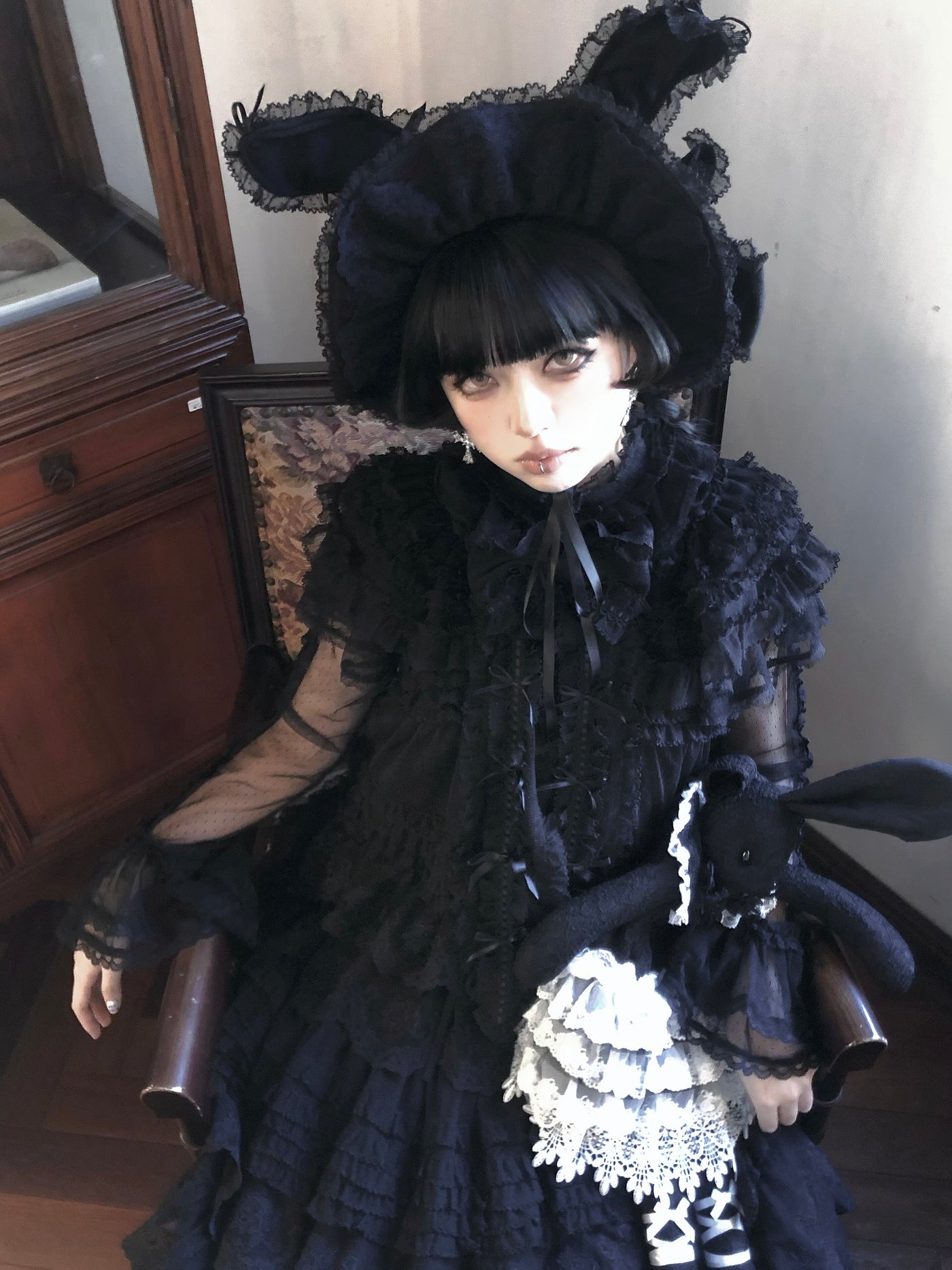 WF - Dessert Rabbit - OP/JSK with Coordinate Pieces and Embroidered Rabbit Motif