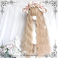 Sinwavy - Milky Foam - 80cm long curly wig - Milk tea beige-gold
