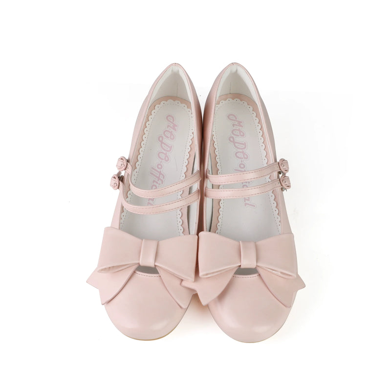 MODO - Apple Candy - Pointed-toe Lolita shoes with low block heel and bow