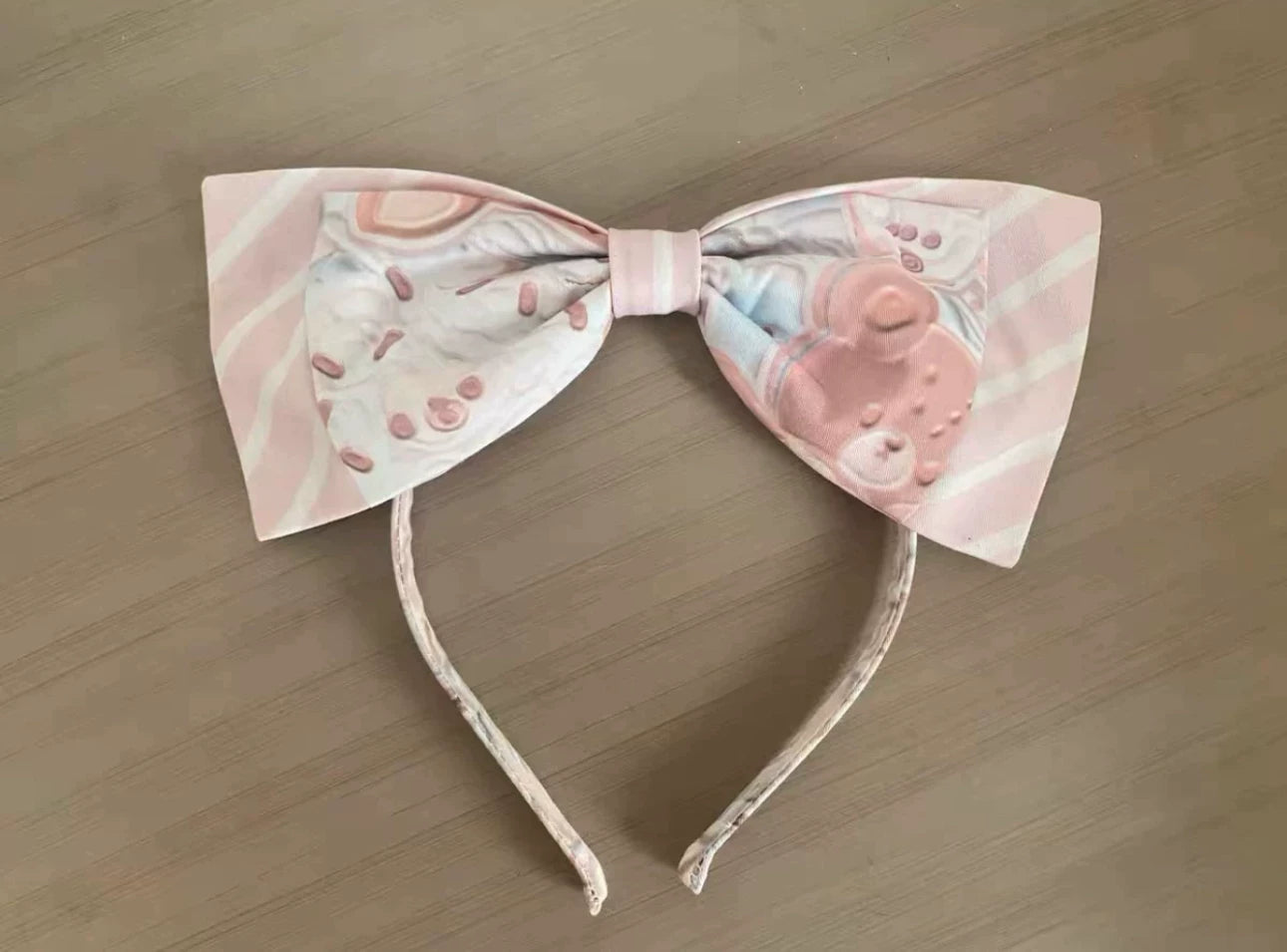 GZYRZ - Macaron Milk Bear - Teddy Bear Print JSK with Apron and Headband Options