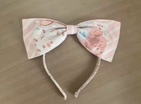 GZYRZ - Macaron Milk Bear - Teddy Bear Print JSK with Apron and Headband Options - Headband / One Size