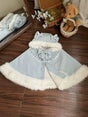 Blue cat-ear cape / One Size