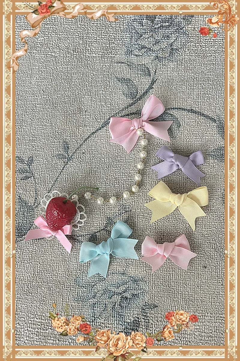 Cream Meow - Sweet Lolita JSK, Cat Print Clip Set Only (one size / choose M) S