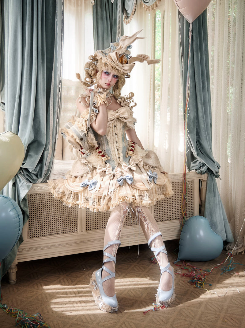 BLOOD SUPPLY: Mousse Rendezvous Cherry Corset Top and Accessories, product view 5