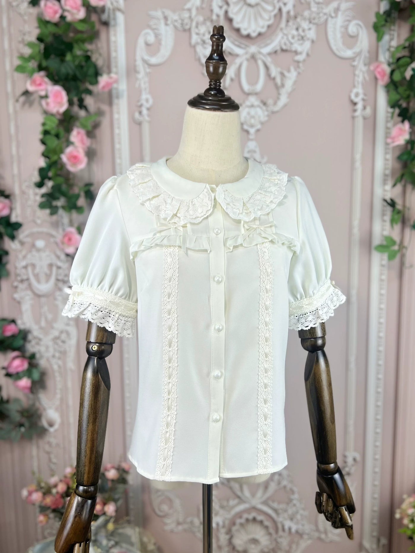 DMFS Lolita - DMFS - Sweet Lolita Shirt Vintage Doll Collar Summer Top
