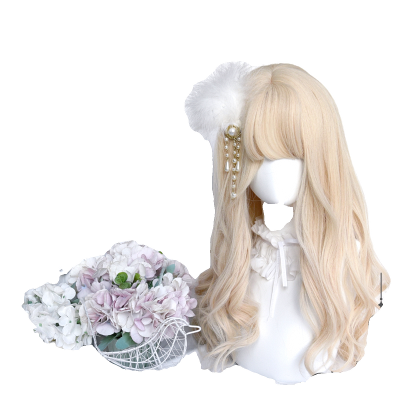 Platinum long curly Lolita wig - view 4