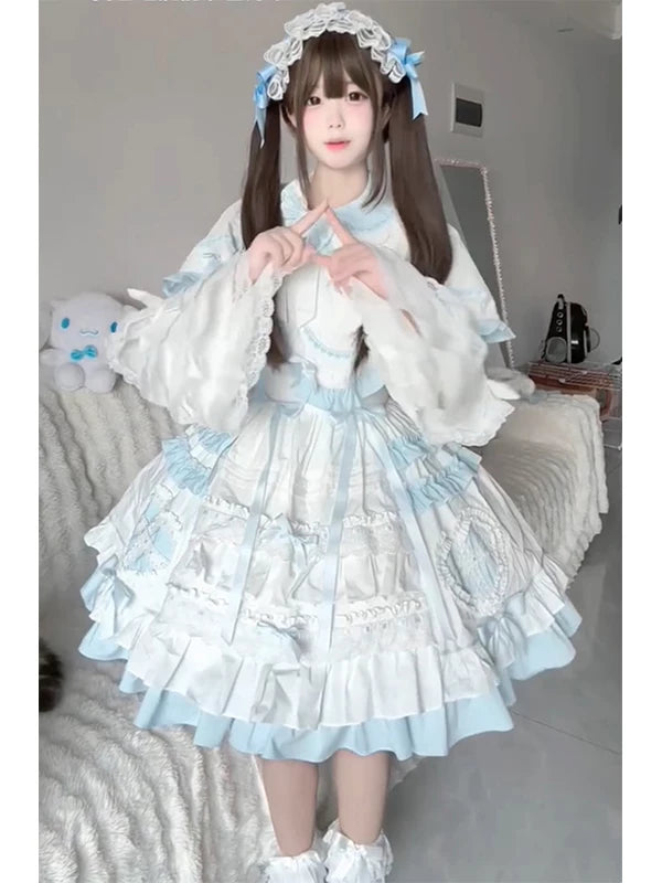 Creamy - Blue Heart - JSK and Shirt Options with Princess Sleeves