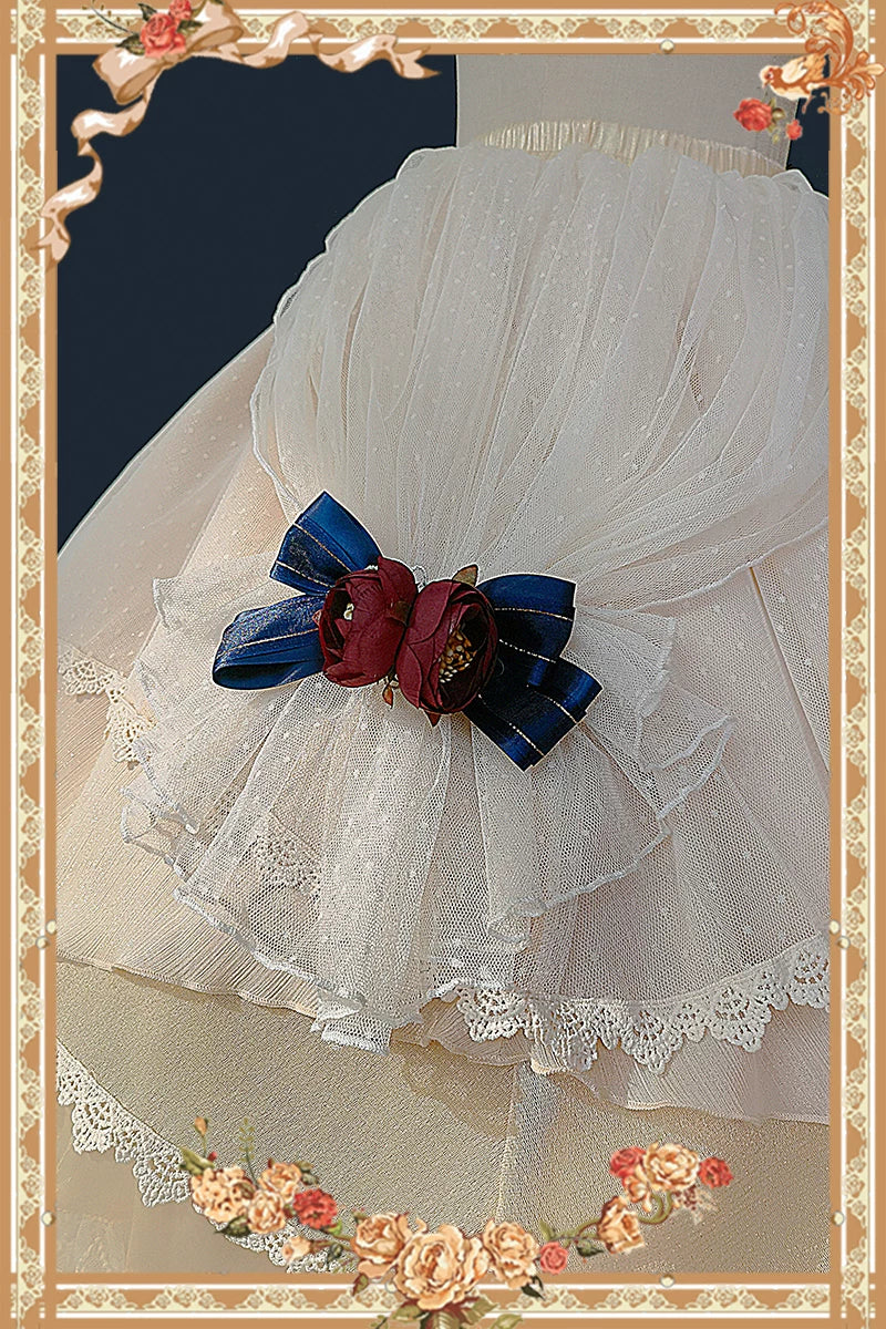 Infanta - Snow White - Velveteen Top & Layered Skirt Set