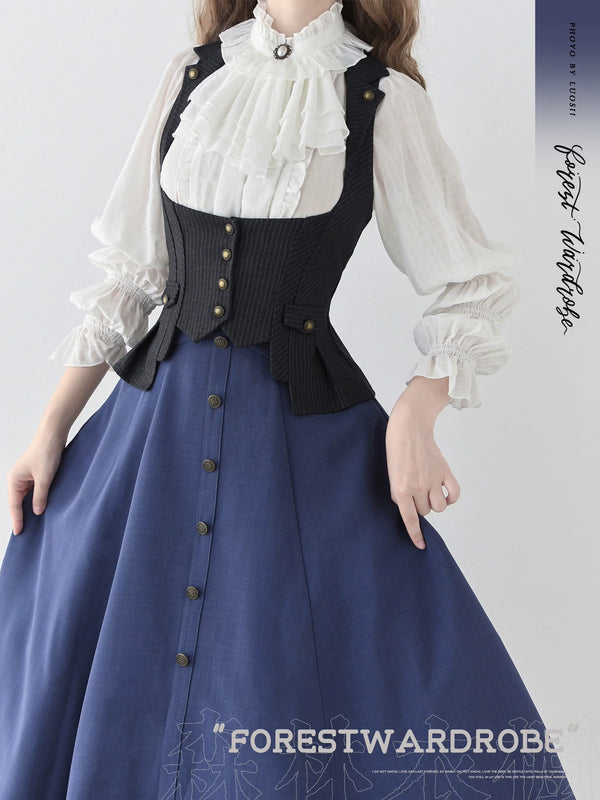 Forest Wardrobe - Forest Contract - Striped Underbust Waistcoat - 1