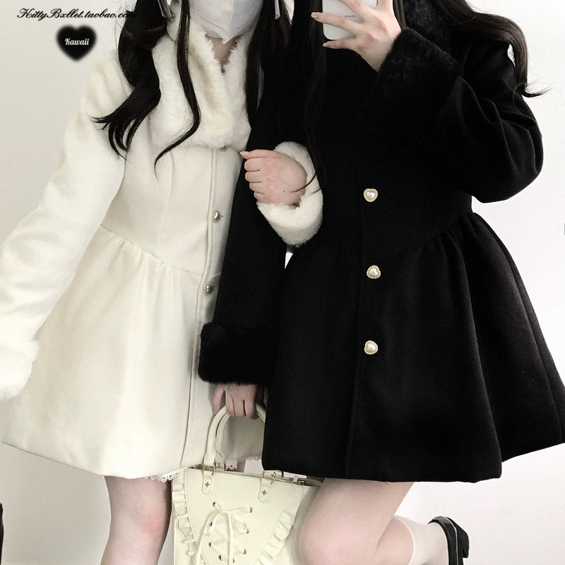 KittyBxllet Confession Poem Coat Dress with Detachable Collar — additional product view