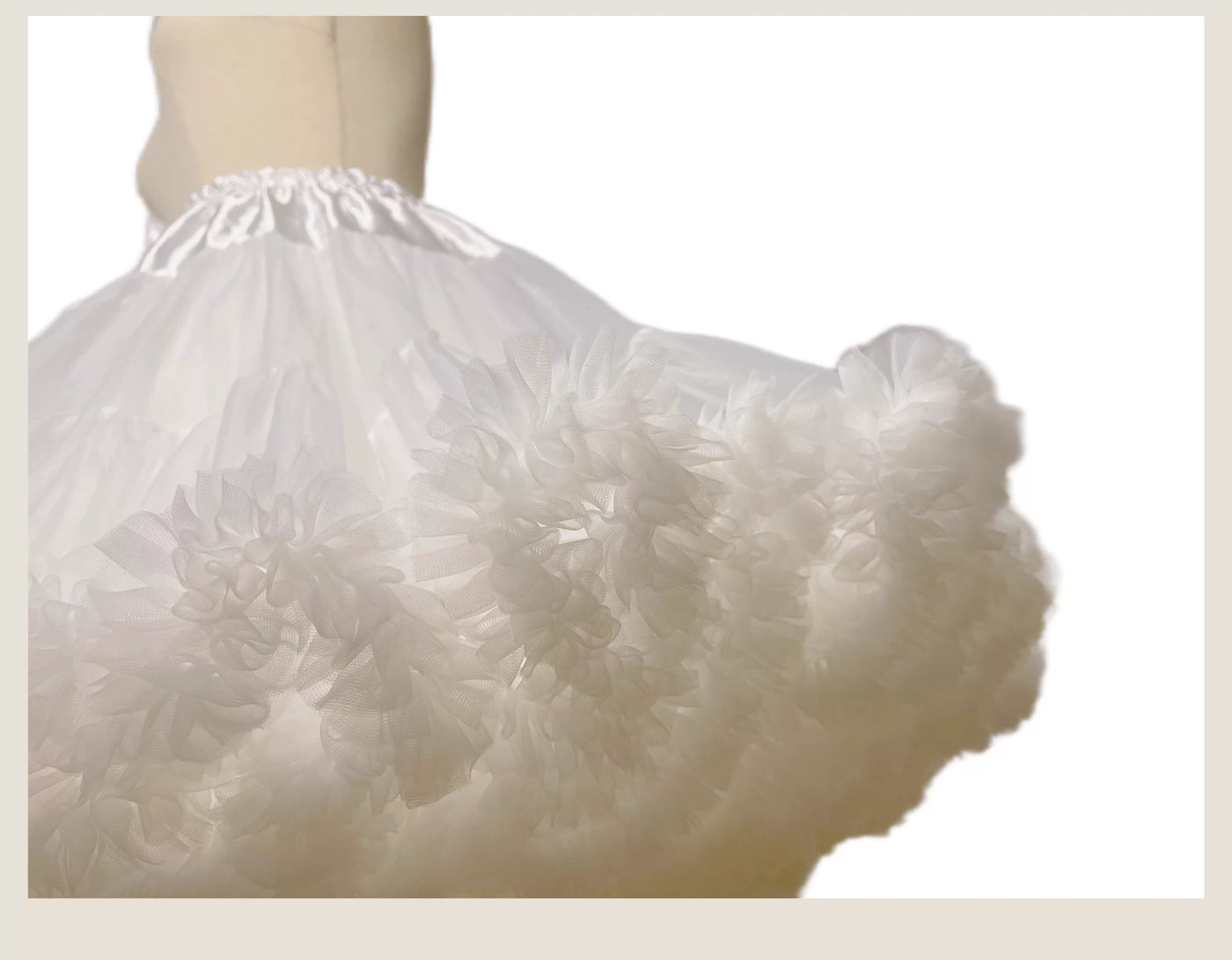 Tata Long Ear - Soft-Tulle Cloud - Petticoat with 40 cm Four-Layer Tulle or 55 cm Cloud Support