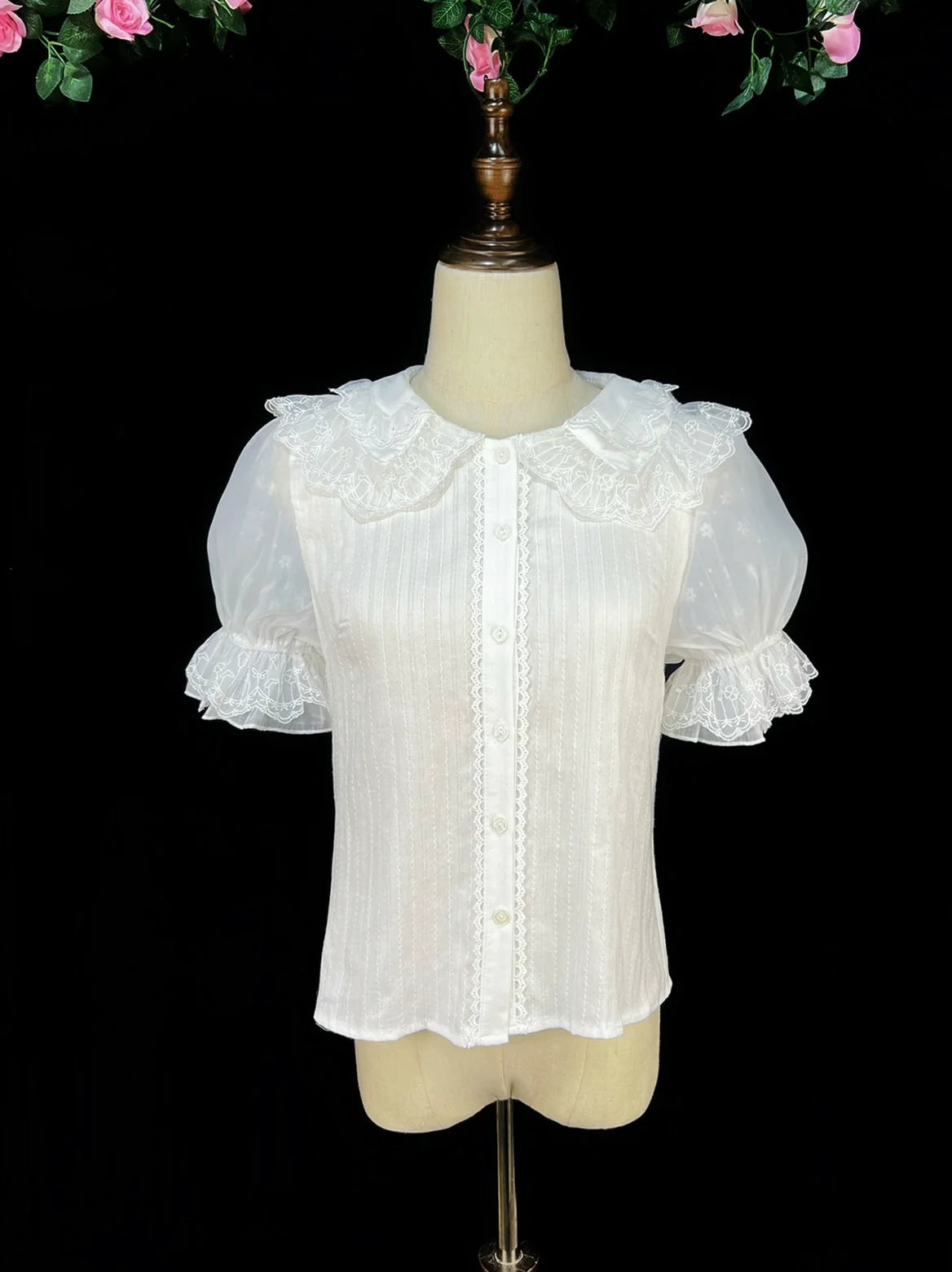 DMFS Lolita - DMFS - Sweet Lolita Shirt Cotton Lolita Blouse Doll Collar