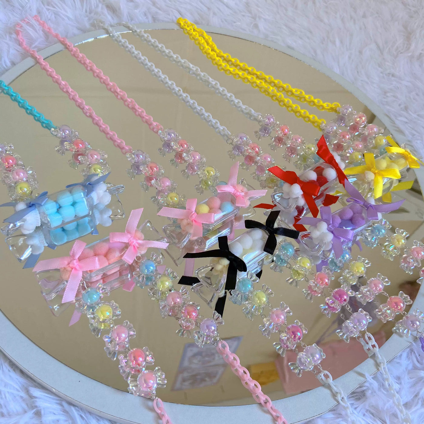 Bear doll - Candy Charms - Beaded Necklace with Candy-Style Charms