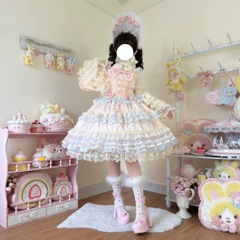 Lady Han Star Love Song Bridal JSK dress by Lolita Fetch featuring a celestial star pattern and elegant design.