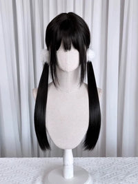 Kunkun Fish - Manga Heroine - Long Straight Wig - Natural black + wig net