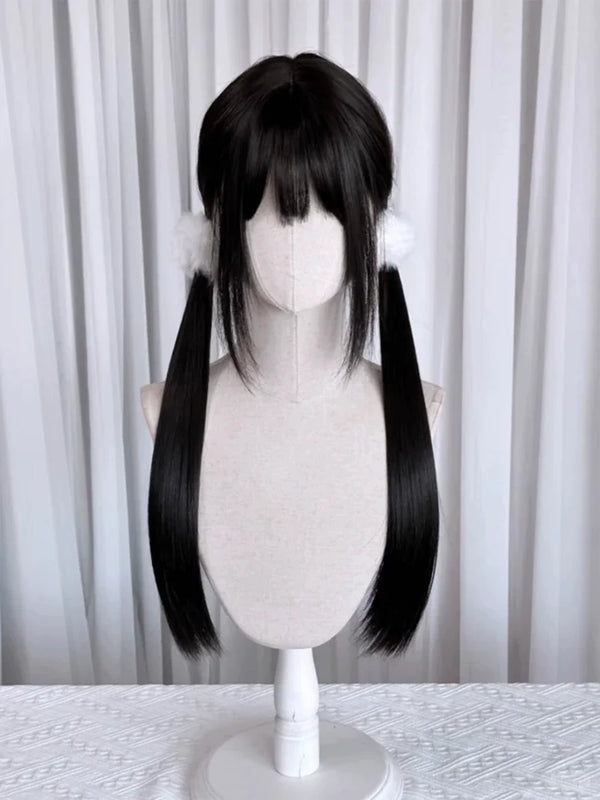 Kunkun Fish natural black straight Lolita wig - view 1