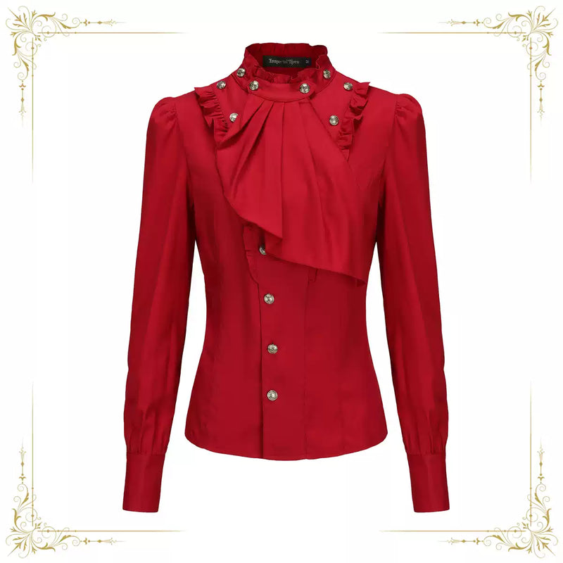 Immortal Thorn - Retro Ouji Lolita Blouse - Detachable Jabot Innerwear
