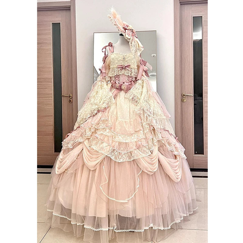 Emoji Dream - Lolita Formal Ball Gown Dress - Light blue long-length