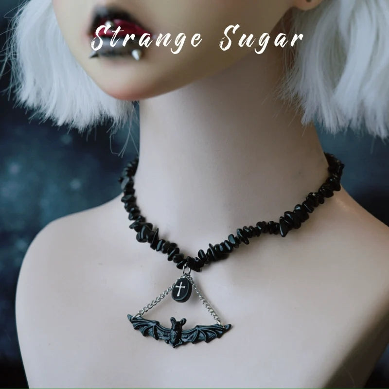 Strange Sugar - Handmade Gothic Lolita Choker - Multiple Pendant Neckwear