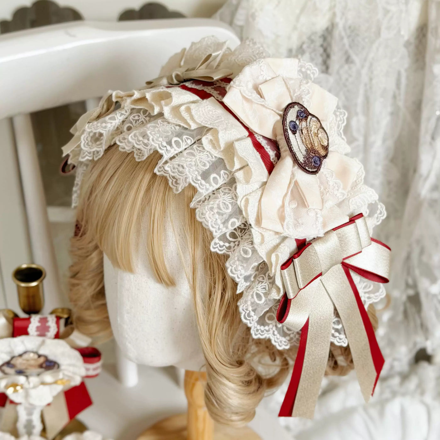 DayRabbit - Muffin Postman - Handmade Lolita Accessories Including Headwear, Brooches and Bows