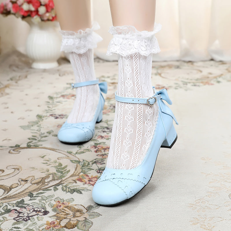 Sosic - Rei Su Su - Sweet Lolita Round Toe Leather Shoes Multicolors