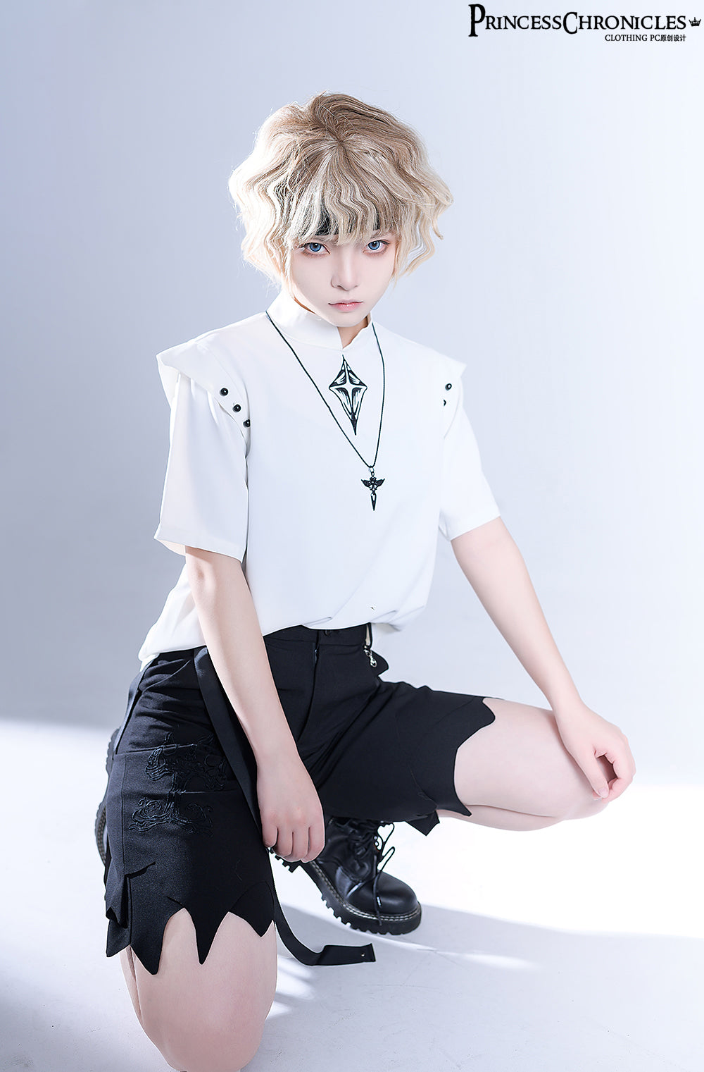 Princess Chronicles - Embroidered White Ouji Lolita Shirt - Innerwear