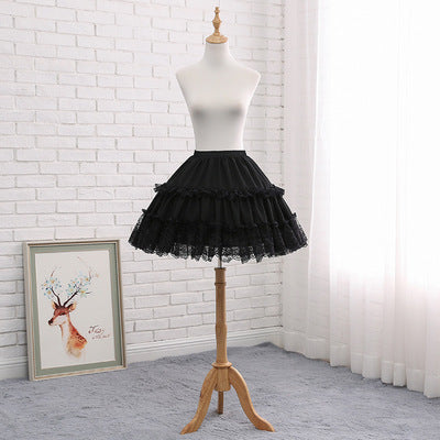 Lolita Adjustable Hoop Puffy Petticoat One Size Black / 18.5" (47 cm)