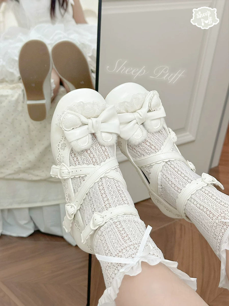 sheeppuff Little Bear Sister Strap Shoes