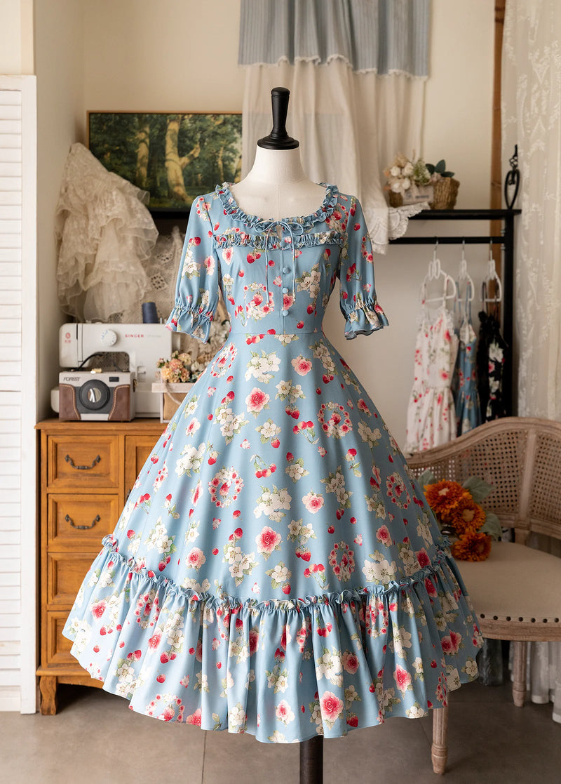 Forest Wardrobe - Early Summer Berry Storybook - Classic Lolita OP Dress - 10