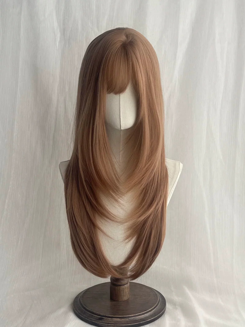 Peninsula Iron Box milk-tea champagne long straight wig - view 3