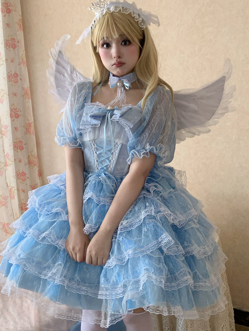 Daydream Whispers - 13th District - Lolita skirt with layered ruffles