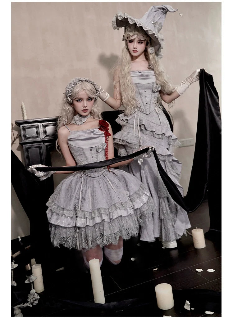 With PUJI - Twilight - Gothic Witch Lolita SK Suit Bodice Mermaid Dress