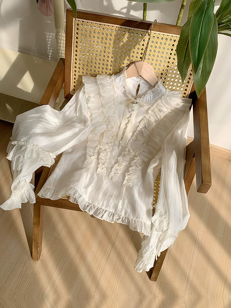 With PUJI - Miss Laura Blouse - Classic Lolita Blouse detail view 4